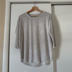 LOFT Heather Gray Long Sleeve Top